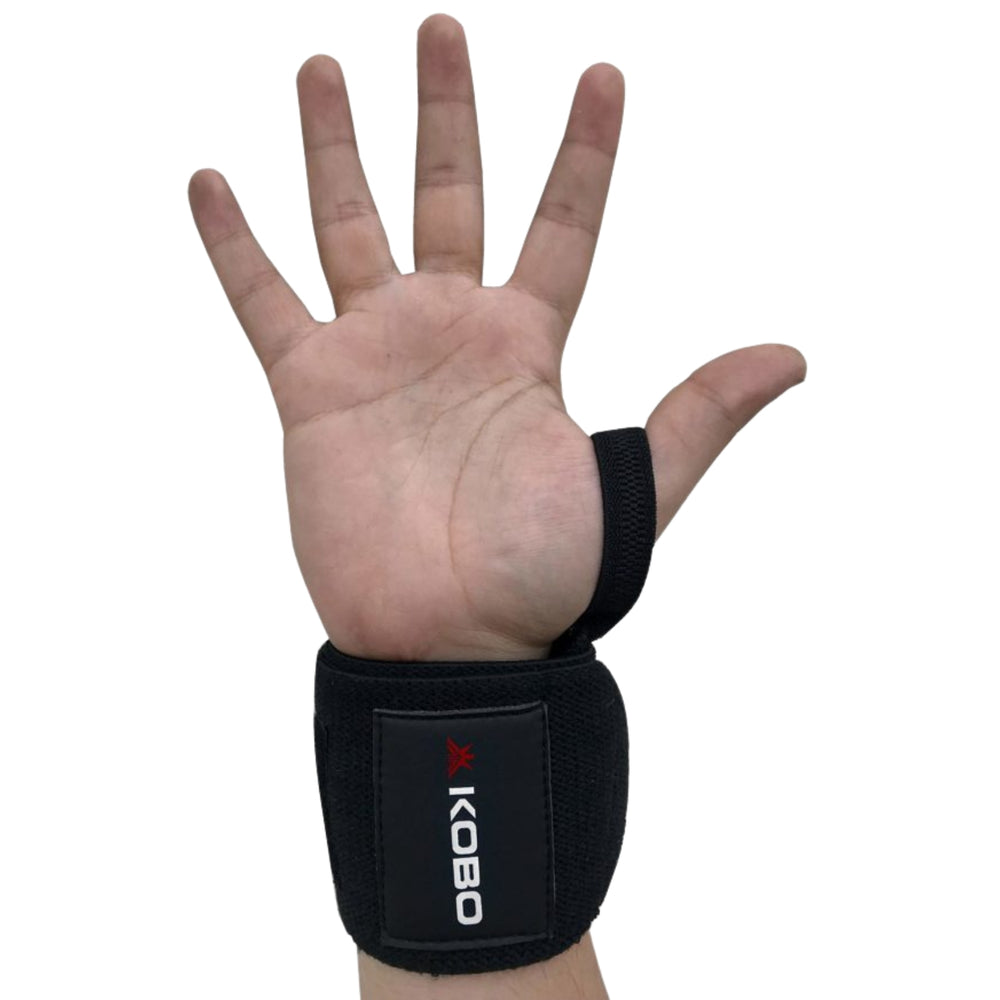 Kobo WTA04 Wrist Support - Black/White | Adjustable Compression for Pain Relief & Stability - Best Price online Prokicksports.com