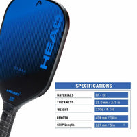 Head Spark Pickleball Set 230g | Complete Starter Kit with 2 Paddles, 2 Balls & Carry Bag | Lightweight Performance Set - Best Price online Prokicksports.com