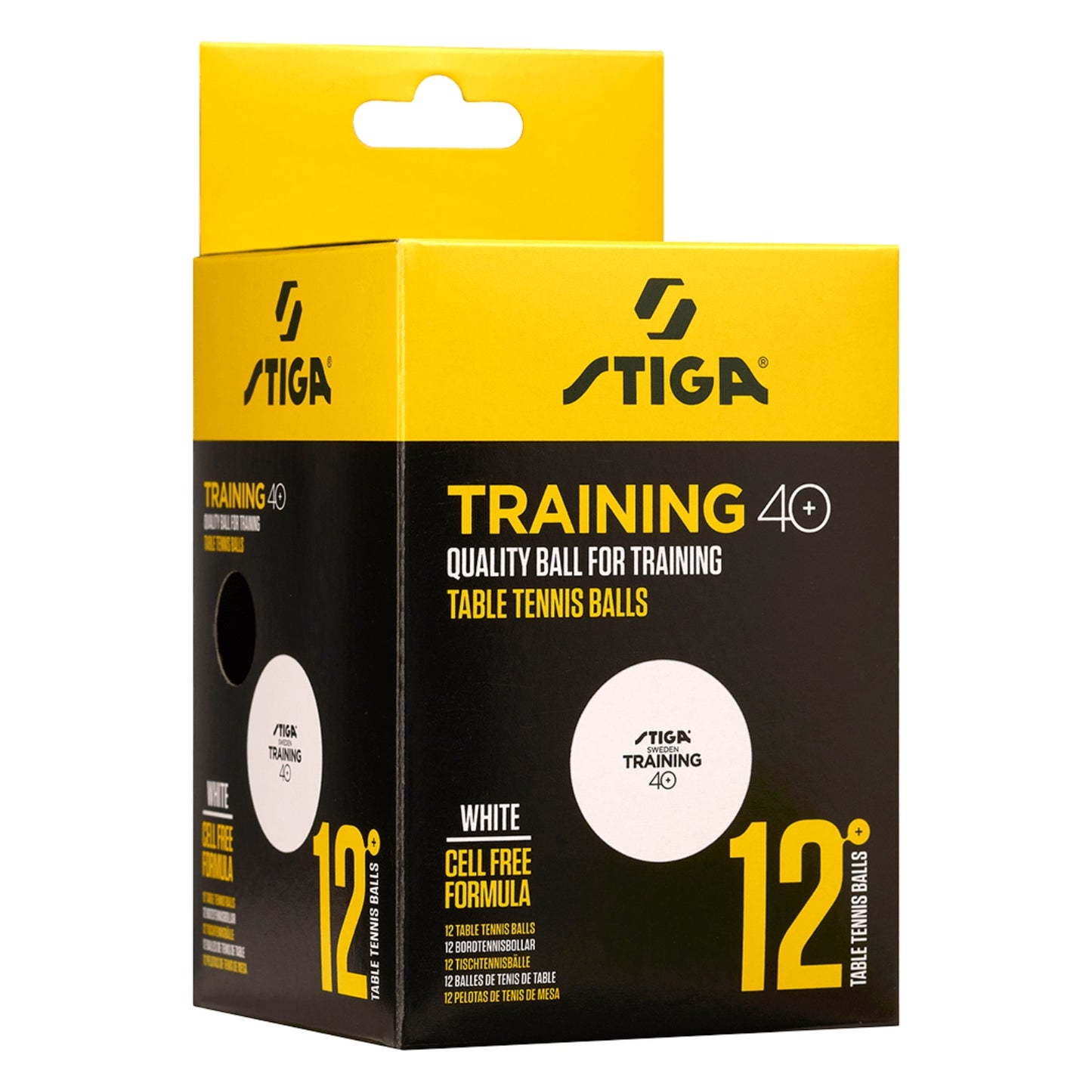 Stiga Training 40+ Table Tennis Balls (Pack of 12) – White | Seamless, Durable, Ideal for Practice & Clubs - Best Price online Prokicksports.com