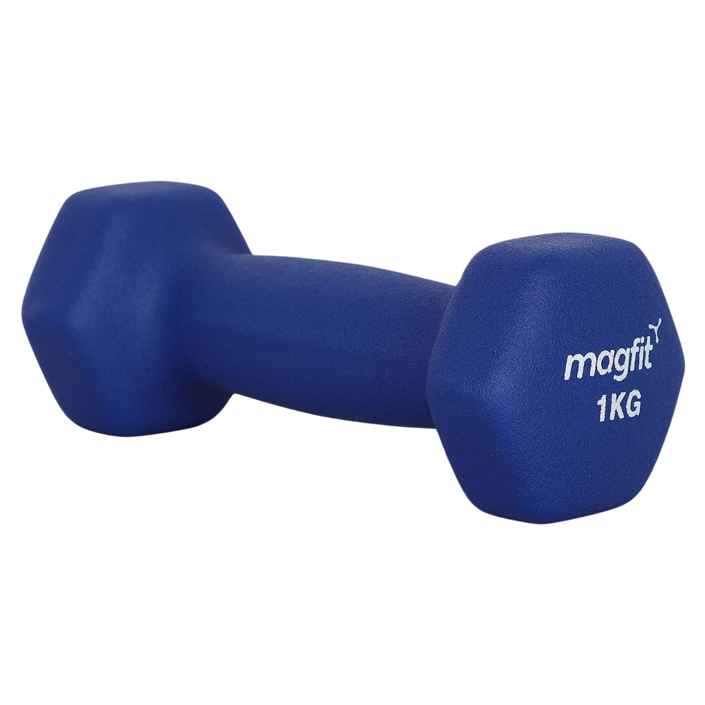 Magfit Neoprene Dumbbell (Na) - Blue - 1 Kg | Anti-Slip, Ergonomic, Ideal for Home Workouts & Toning - Best Price online Prokicksports.com