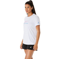 ASICS Women Court Tennis Graphic Tee | Lightweight Breathable Polyester T-Shirt with Moisture-Wicking Comfort & Tennis-Inspired Graphic Design - Best Price online Prokicksports.com