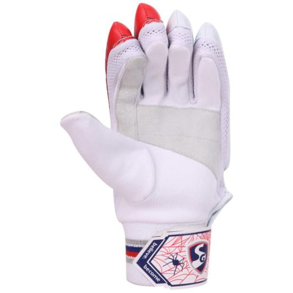 SG RP Club Batting Gloves (Left Hand) | Premium PU Leather Palms | Reinforced Finger Protection | Breathable Mesh Back - Best Price online Prokicksports.com