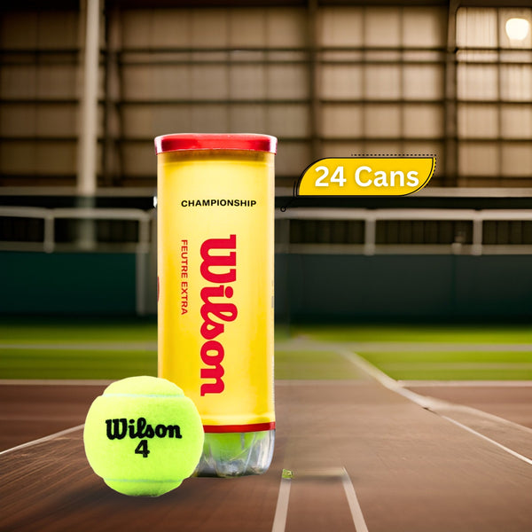 Wilson Four Championship Extra Duty Tennis Balls Carton, 24 Cans
