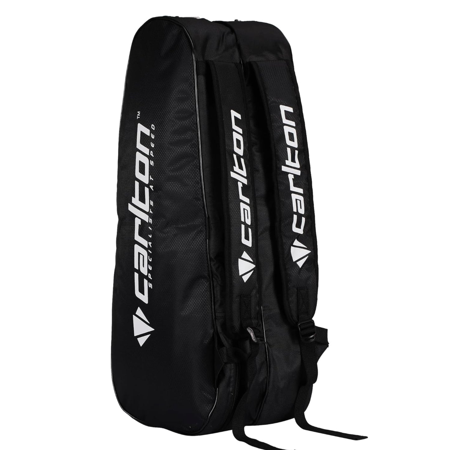 Carlton 1901 Vapour Trail 2 Compartment Racquet Bag, Black Blue | Spacious Dual Racquet Gear Bag for Badminton Players - Best Price online Prokicksports.com