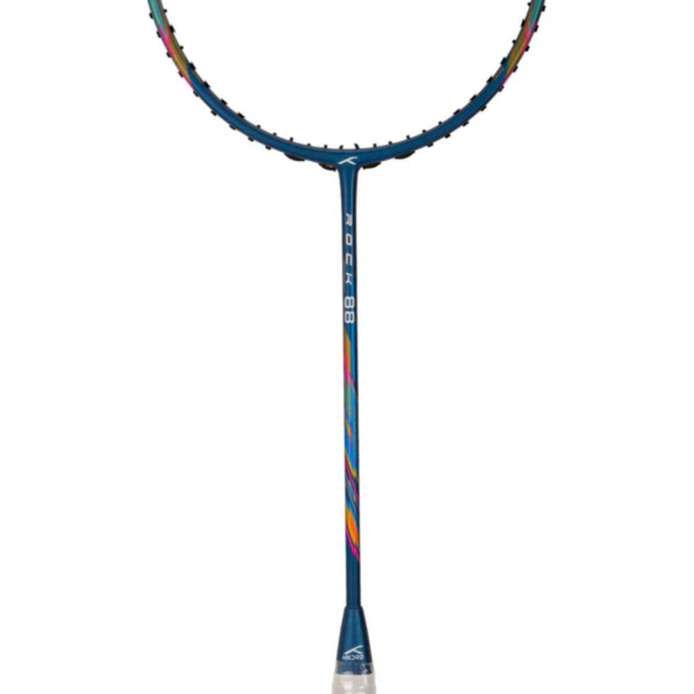 HUNDRED (2S101-4) Rock 88 Strung Badminton Racquet – Navy Blue (4U, 82g, G6) | Head-Heavy Power with Carbon Fibre Frame & Flexible Shaft - Best Price online Prokicksports.com