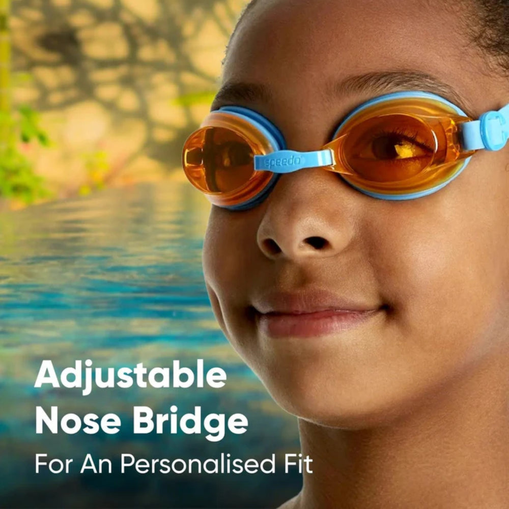 Speedo Jet Swimming Goggles – Adult/Junior | Anti-Fog UV Protection Lenses with Adjustable Nose Bridge, Single Strap Fit & Clear Vision for Swim Training - Best Price online Prokicksports.com