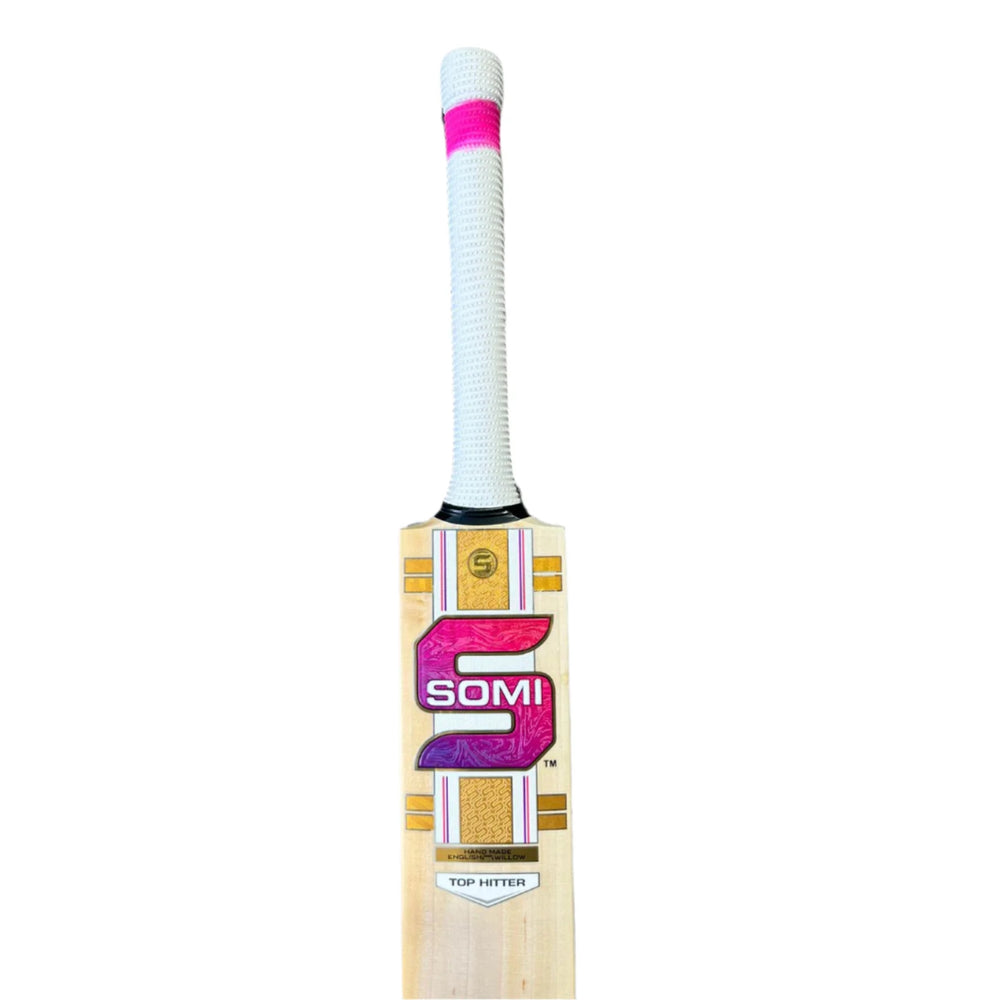 Somi Top Hitter English Willow Cricket Bat – SH | Selected Grade Willow with Thick Edges, Contoured Profile & Sarawak Cane Handle for Power Hitting - Best Price online Prokicksports.com