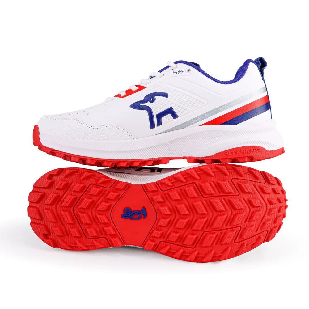 Kookaburra Pro 2.0 Rubber Cricket Shoe – Red/White | Comfort & Traction for the Field - Best Price online Prokicksports.com