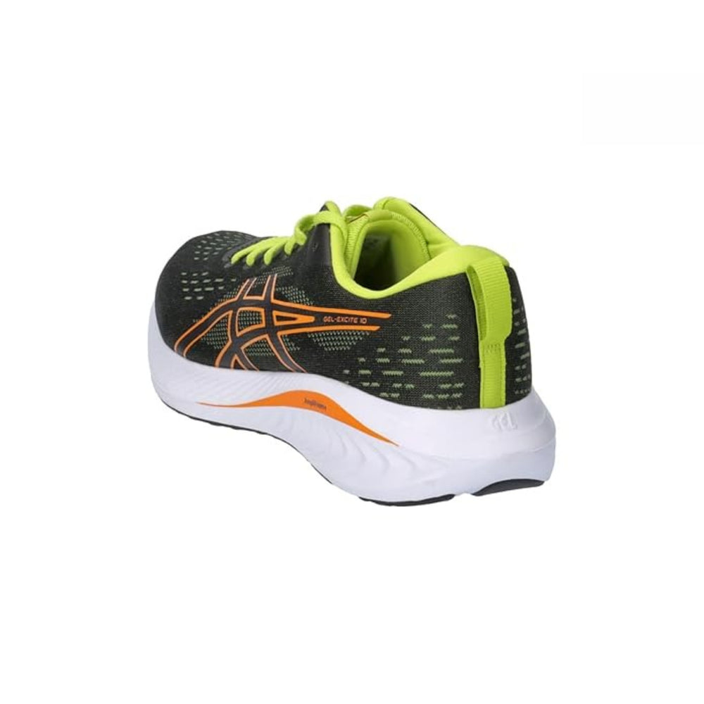 ASICS GEL-EXCITE 10 Running Shoes for Men | Shock Absorption | Rearfoot GEL Cushioning | Breathable Mesh | Black/Bright Orange - Best Price online Prokicksports.com