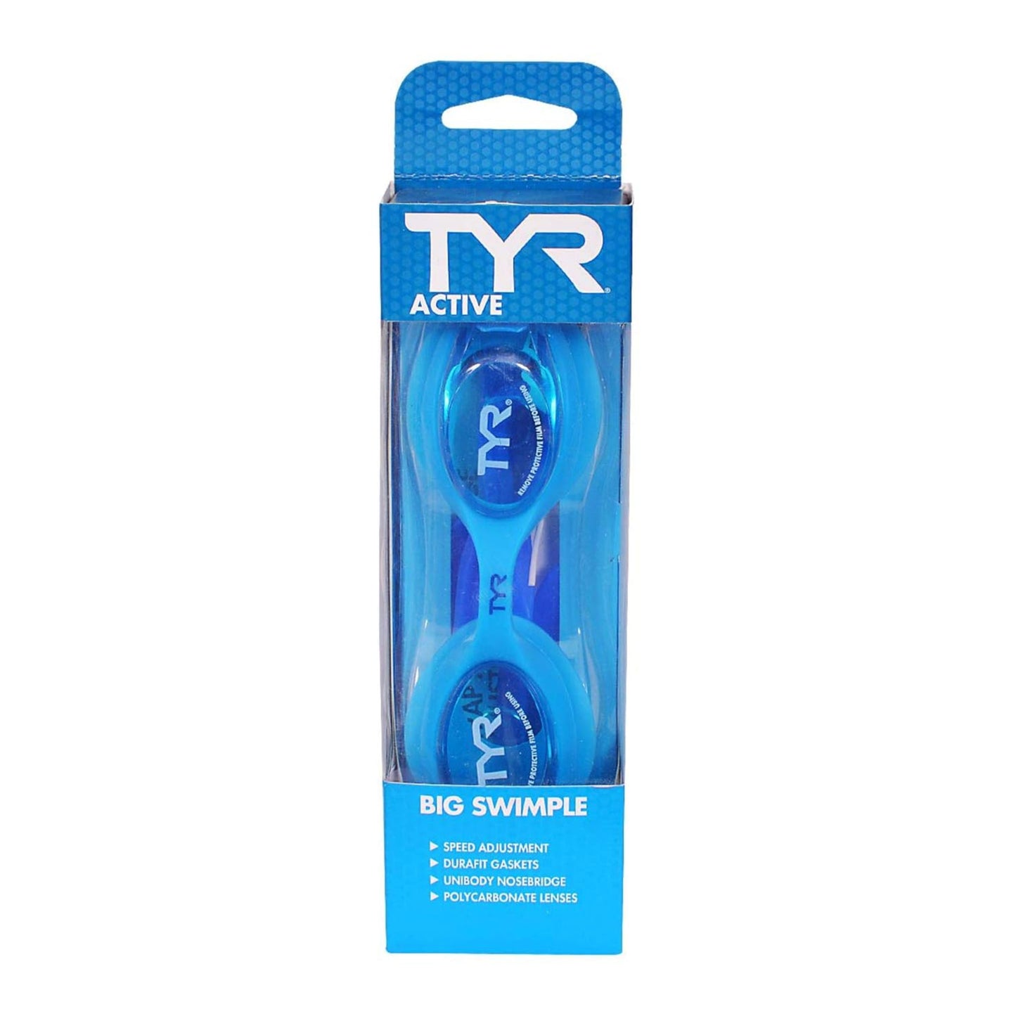 TYR Big Swimple Swimming Goggles – Blue | Comfortable Training Goggles with Easy Adjustment & Leak-Proof Fit - Best Price online Prokicksports.com