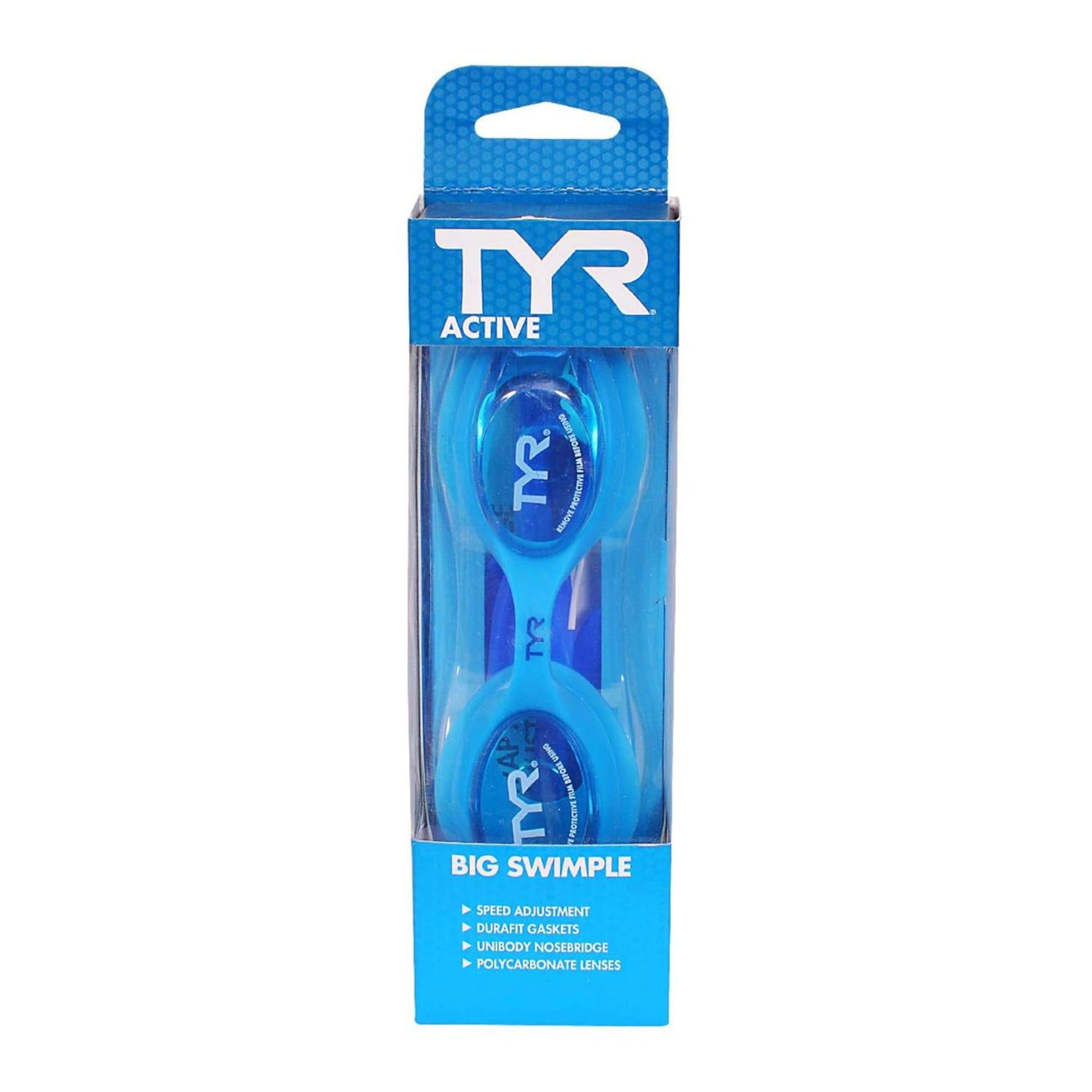 TYR Big Swimple Swimming Goggles – Blue | Comfortable Training Goggles with Easy Adjustment & Leak-Proof Fit - Best Price online Prokicksports.com