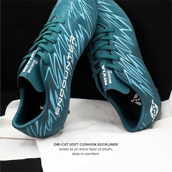 NIVIA Encounter MG 11 Football Shoes | Lightweight Multi-Ground Football Studs with TPU Outsole & Synthetic Leather Upper