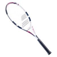 Babolat Feather Strung Tennis Racquet (Grip 2: 4 1/8) - 260g, White/Pink/Blue – Lightweight Control & Power (16x19) - Best Price online Prokicksports.com
