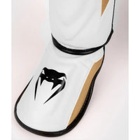 Venum Elite 2.0 Standup Shinguards, White/Gold - Best Price online Prokicksports.com