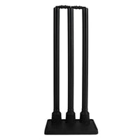 Shrey Rubber Base Cricket Stump Set (Pack of 3 Stumps, 1 Base & 2 Balls) | Portable Training Set with Stable Rubber Base - Best Price online Prokicksports.com