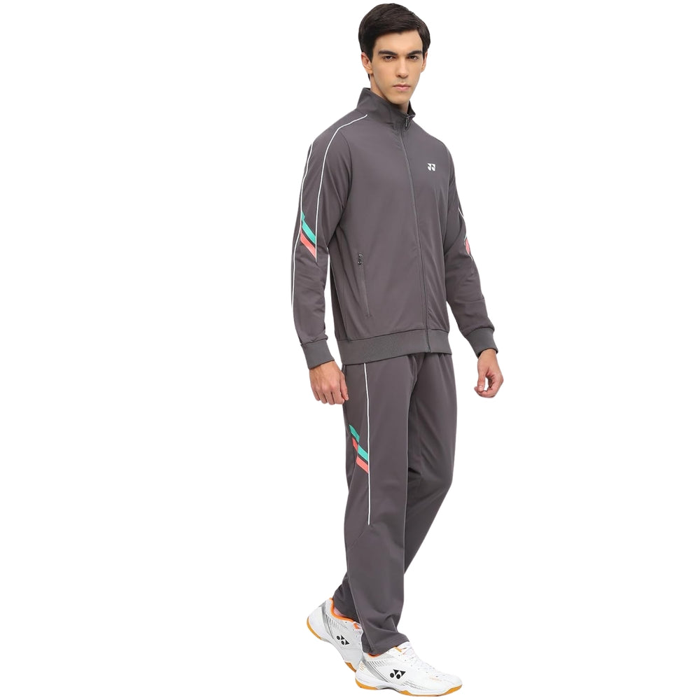Yonex 3120 Men’s Track Suit, Forged Iron – 100% Polyester Knit Warm‑Up Jacket & Pants, Lightweight, Breathable Athletic Fit - Best Price online Prokicksports.com