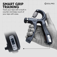 Solpro SHG-046 Velgrip Adjustable Hand Grip Strengthener – 5-60kg Resistance, Mechanical Counter, Forearm & Finger Exerciser for Men & Women, Home & Gym Use - Best Price online Prokicksports.com