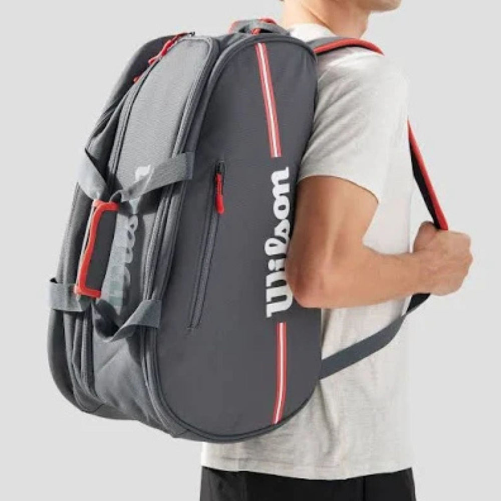 Wilson Padel Team Padel Bag – WR8908701001 - Black | Lightweight & Durable Sports Bag for Padel or Tennis Players | Spacious, Stylish & Functional Design - Best Price online Prokicksports.com