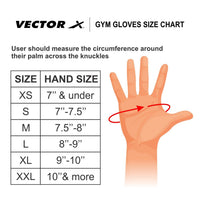 Vector X VX-1054 Gel Tech Fitness Gloves | Anti-Slip Gel Padded Gym Gloves with Wrist Support & Breathable Mesh Design - Best Price online Prokicksports.com