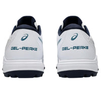 ASICS Gel-Peake 2 Cricket Shoes (Men) | Rubber Outsole | Breathable Mesh | Rearfoot GEL Cushioning | White/Atlantis Blue - Best Price online Prokicksports.com