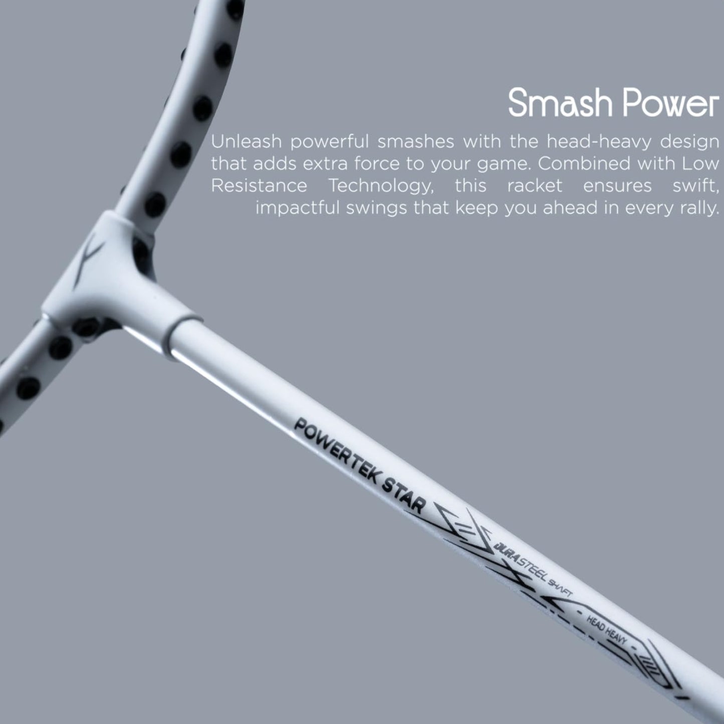 Hundred Powertek Star Strung Badminton Set (Pack of 2 Racquets) | Lightweight Aluminium Frame with Pre-Strung Strings, Full Cover & Shuttlecock Combo for Beginners - Best Price online Prokicksports.com