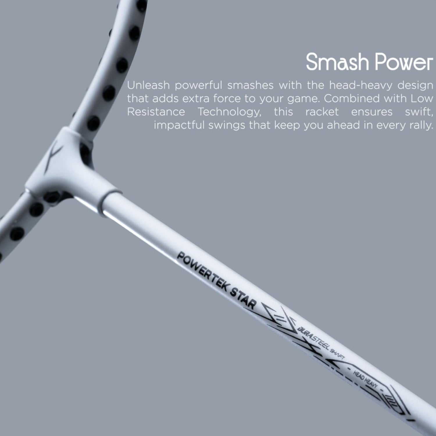 Hundred Powertek Star Strung Badminton Set (Pack of 2 Racquets) | Lightweight Aluminium Frame with Pre-Strung Strings, Full Cover & Shuttlecock Combo for Beginners - Best Price online Prokicksports.com