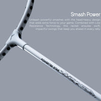 Hundred Powertek Star Strung Badminton Set (Pack of 2 Racquets) | Lightweight Aluminium Frame with Pre-Strung Strings, Full Cover & Shuttlecock Combo for Beginners - Best Price online Prokicksports.com