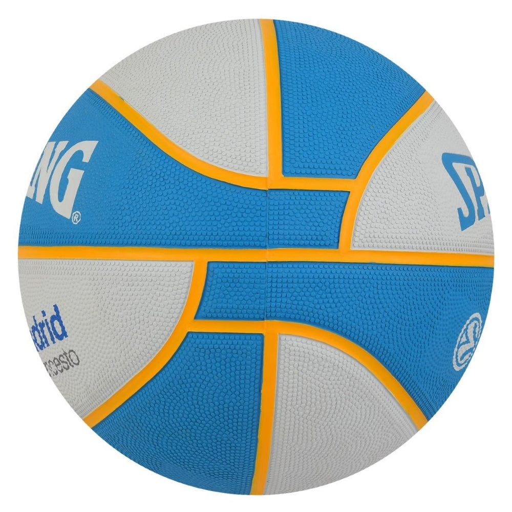 Spalding Euroleague Real Madrid Basketball, White/Blue – Size 7 Official Euroleague Team Rubber Indoor/Outdoor Ball - Best Price online Prokicksports.com