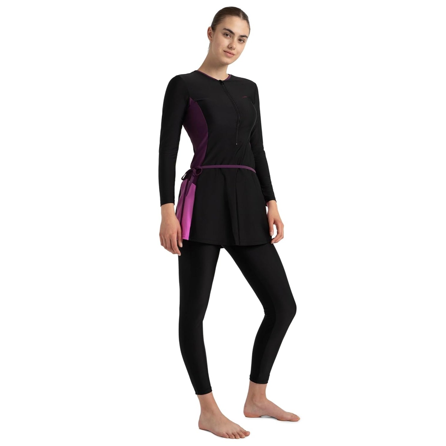 Speedo Colorblock Two Piece Full Body Suit – Girls Swimming Set - Best Price online Prokicksports.com