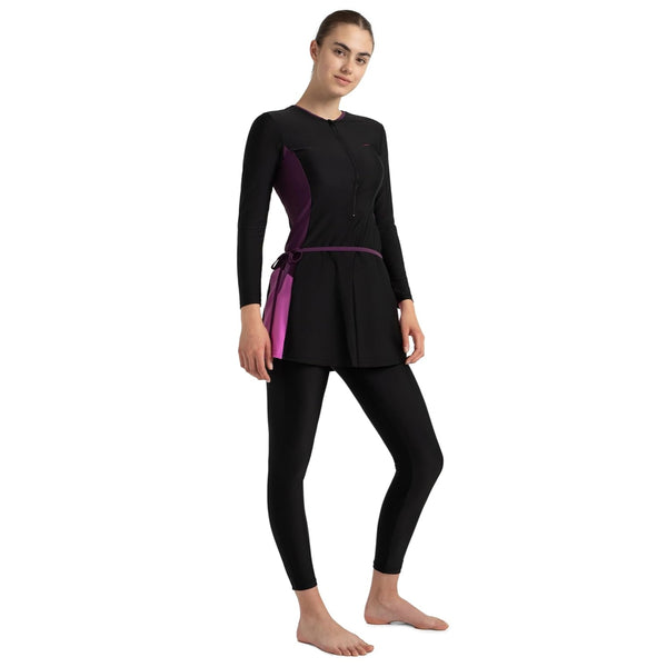 Speedo Colorblock Two Piece Full Body Suit – Girls Swimming Set