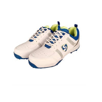 SG Club 4.0 Rubber Spikes Cricket Shoes Rubber – White/Royal Blue/Lime | Durable Grip with Comfort Support for Turf & Hard Ground - Best Price online Prokicksports.com