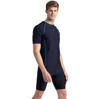 Speedo Short Sleeve Suntop & Aqua Shorts for Boys | Comfortable UV Protection Swimwear Set - Best Price online Prokicksports.com
