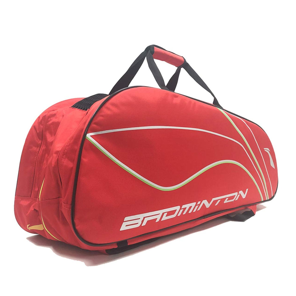 Li-Ning 9 in 1 Badminton Kit Bag – Red | Multi-Compartment Gear Bag for Complete Badminton Storage - Best Price online Prokicksports.com