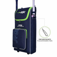 DSC EVOQ Duffle Cricket Kit Bag with Wheelie – Navy/F Yellow, Premium Wheelie Duffle Cricket Gear Bag with Large Capacity & Durable Fabric - Best Price online Prokicksports.com