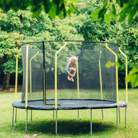 Plum Wave Springsafe Trampoline & Enclosure 10ft | Large Outdoor Kids Trampoline with Safety Net & Padded Springs | Black/Green – Model 30247 - Best Price online Prokicksports.com