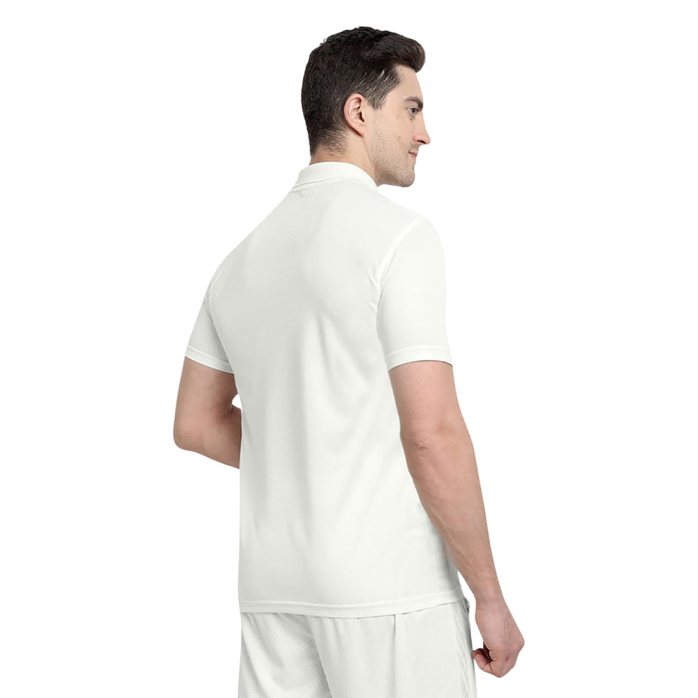 Shrey Match 2.0 Junior Cricket T-Shirt Off-White – Lightweight, Breathable Short Sleeves Sportswear for Kids in Practice, Matches & School Training - Best Price online Prokicksports.com