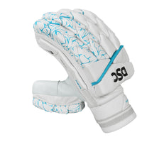 DSC Pro Right Hand Batting Gloves – Men’s (White/Sky Blue) | Professional Grip with Leather Palm & Multi-Flex Protection - Best Price online Prokicksports.com