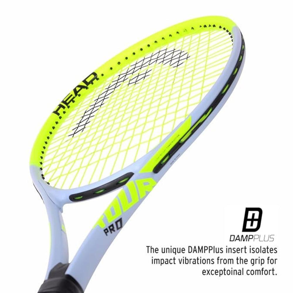 HEAD Tour Pro Strung Tennis Racquet 4 1/4 Grip Size | Lightweight Alloy Frame | Power & Control | Ideal for Beginners & Intermediate Players - Best Price online Prokicksports.com