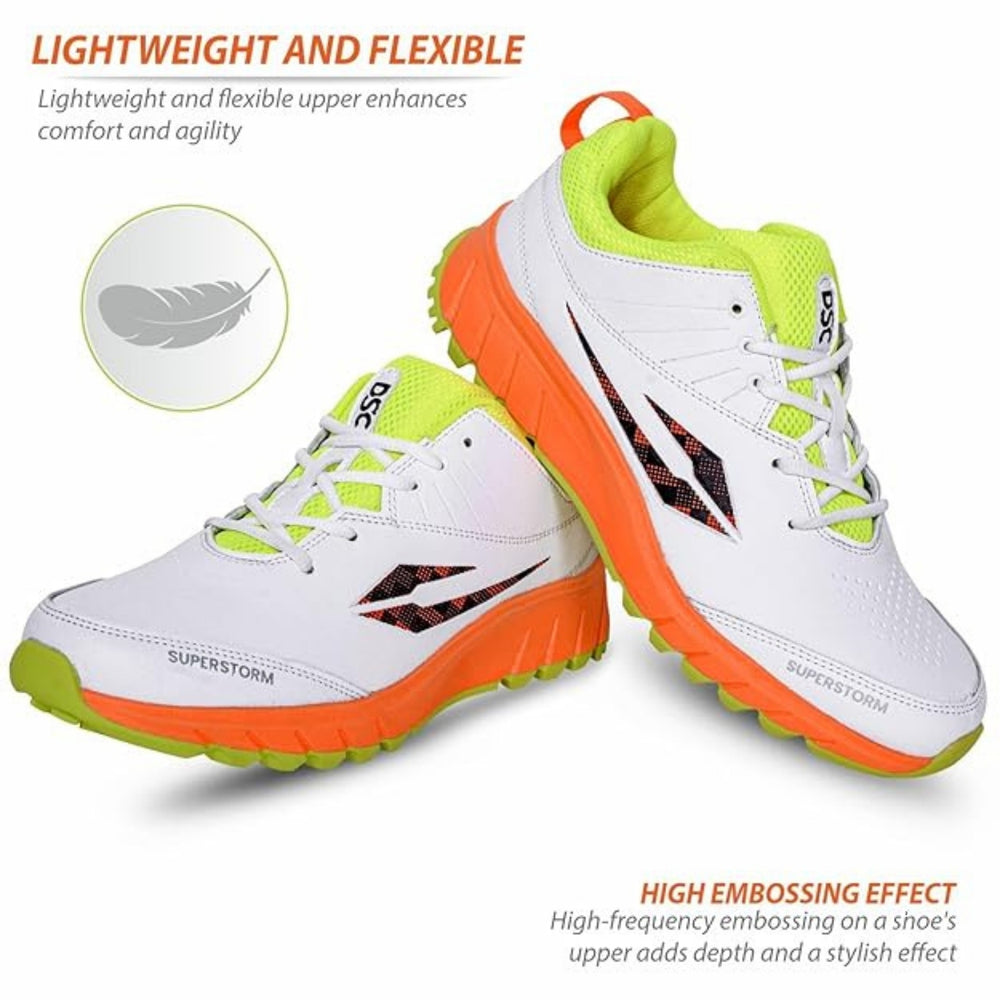 DSC Superstorm Cricket Shoes with Rubber Studs – Lightweight Durable Cricket Footwear for All Surfaces with Enhanced Grip, Comfort, and Performance - Best Price online Prokicksports.com