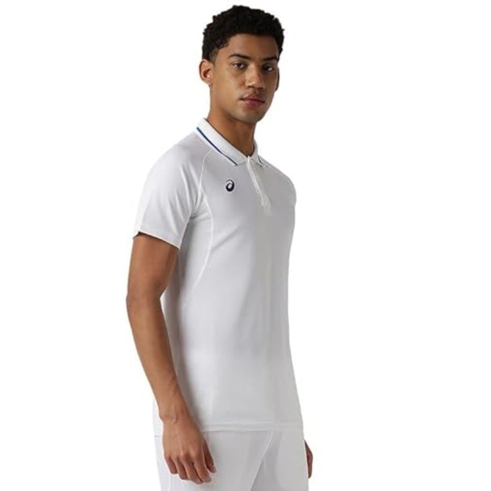 ASICS Cricket Polo 2 for Men, Cream | Lightweight Performance Polo with Moisture-Wicking Fabric & Breathable Comfort - Best Price online Prokicksports.com