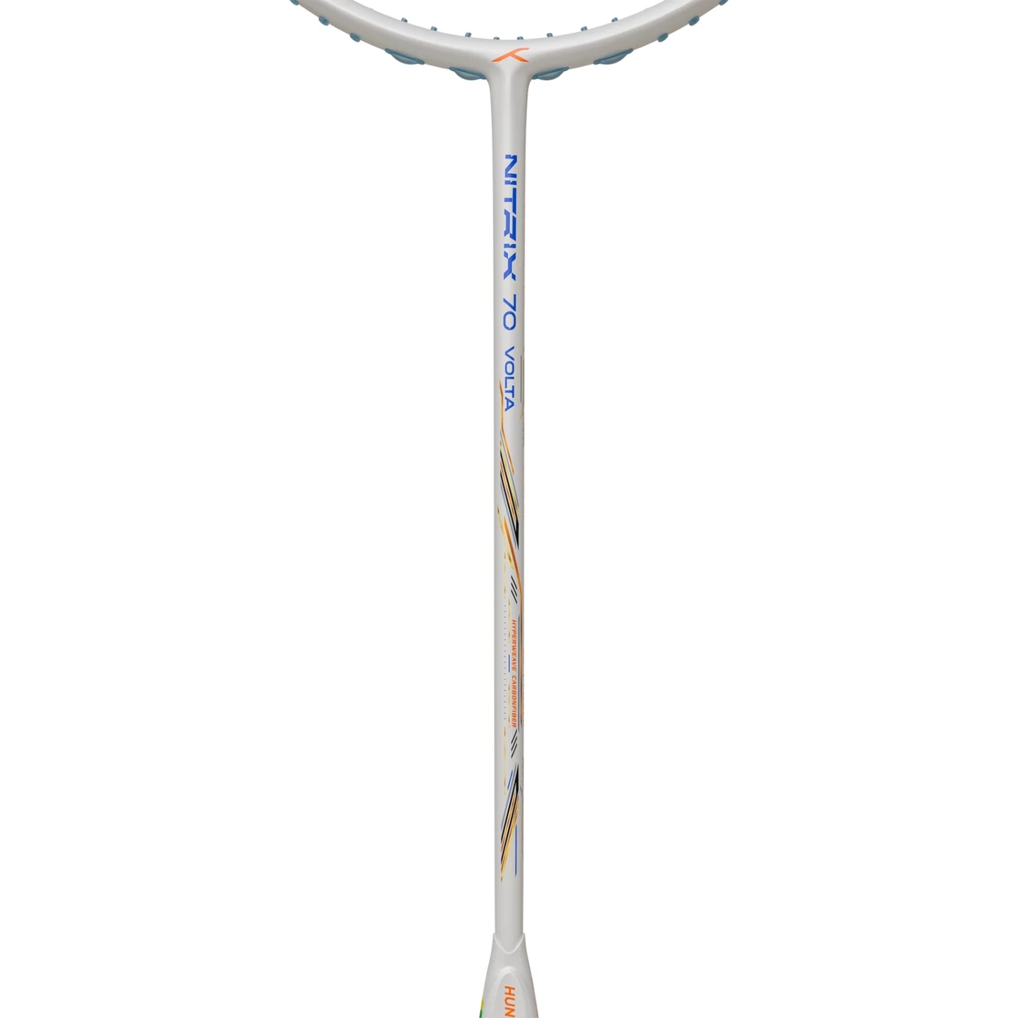 HUNDRED Nitrix 70 Volta Unstrung Badminton Racquet, White/Copper | M46X Carbon Fibre Frame with Vaporshaft 6.1mm | Professional Attack Series - Best Price online Prokicksports.com
