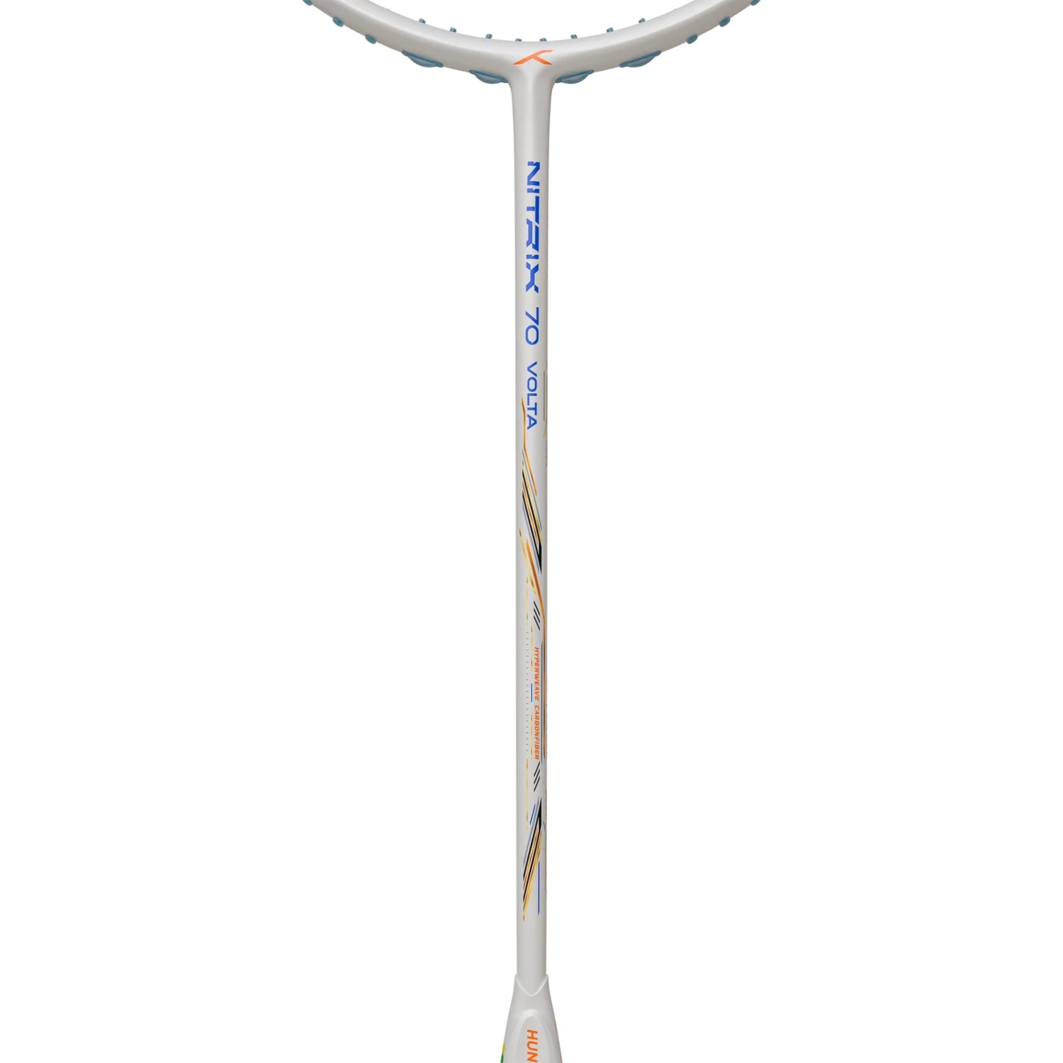 HUNDRED Nitrix 70 Volta Unstrung Badminton Racquet, White/Copper | M46X Carbon Fibre Frame with Vaporshaft 6.1mm | Professional Attack Series - Best Price online Prokicksports.com