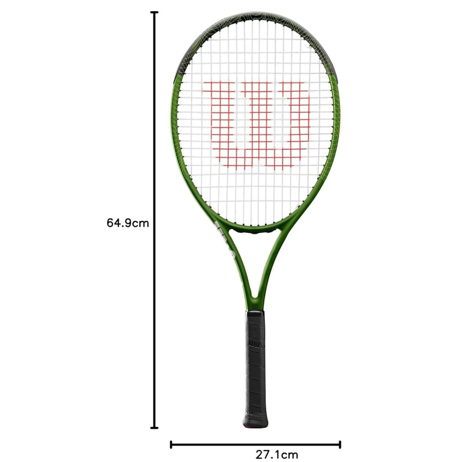 Wilson WR125210U Blade Feel Comp Junior Strung Tennis Racquet, Green – 26 inch, 100 sq.in Head, 250g, 16x19, Fused Composite | For Ages 9–12 - Best Price online Prokicksports.com