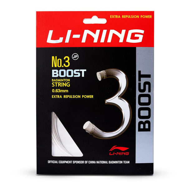 Li-Ning No. 3 Boost Badminton String with high Repulsion Power, 0.63mm