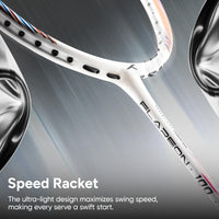 Hundred Flareon 100 Badminton Racket (Strung) | Carbon Fiber Frame | Speed Racket for Fast Swings with Full Cover | Max Tension 30 lbs - Best Price online Prokicksports.com