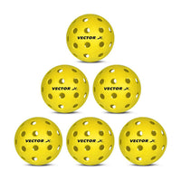 Vector X Outdoor-40 Hole Pickleball Ball, Pack of 6 - Best Price online Prokicksports.com