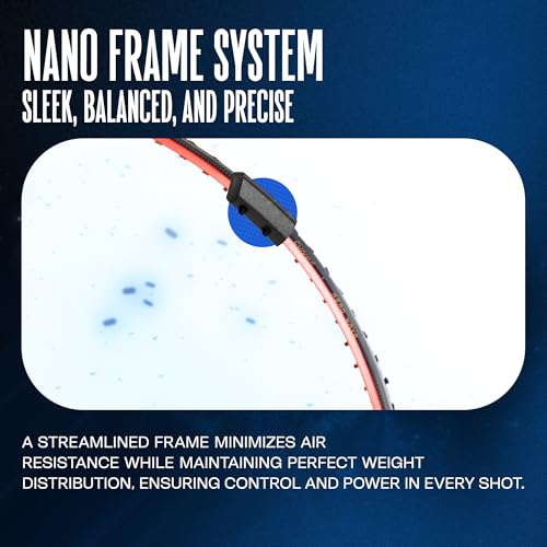 Hundred Predator Pro Strung Badminton Racquet (HBRX-5S073-1) | Aerodynamic Fast-Attacking Racquet with Full Cover