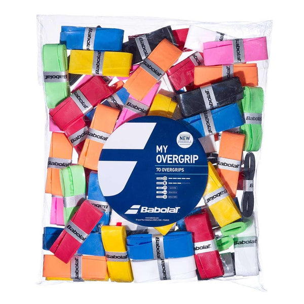 Babolat 656011 My Overgrip Refill X70 Over Badminton Grip 1PC – Assorted Color | Comfortable Tacky Grip for Superior Control | Single Piece