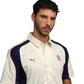 PUMA x RCB Woven Polo T-Shirt for Men | Premium Woven Fabric with Classic Collar, Button Placket & Official RCB Branding for Smart Casual Style - Best Price online Prokicksports.com