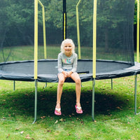 Plum Wave Springsafe Trampoline & Enclosure 10ft | Large Outdoor Kids Trampoline with Safety Net & Padded Springs | Black/Green – Model 30247 - Best Price online Prokicksports.com